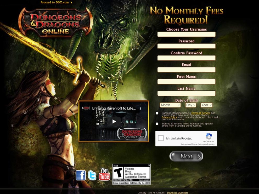 Dungeons and Dragons Online 2020 kostenlos spielen