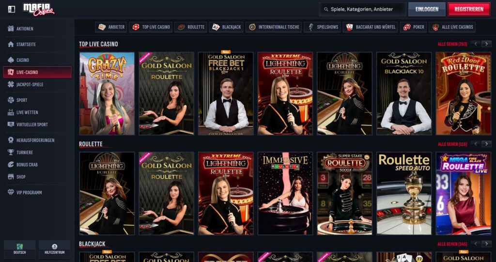 mafia casino live