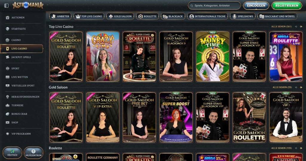 AstroMania Live Spiele