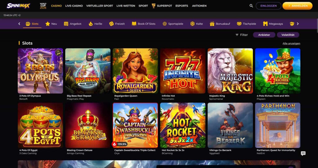 spinimax casino slotautomaten